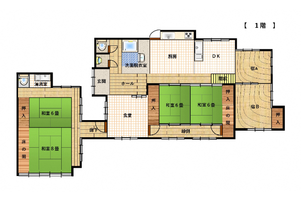 No212　＃町の中心部に近くとても便利。部屋数が多く大家族向け。